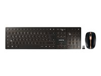 CHERRY DW 9000 SLIM - Ensemble clavier et souris - sans fil - 2.4 GHz, Bluetooth 4.0 - Allemand - noir, bronze JD-9000DE-2