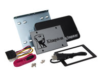 Kingston UV500 Desktop/Notebook upgrade kit - Disque SSD - chiffré - 240 Go - interne - 2.5" (dans un support de 3,5") - SATA 6Gb/s - AES 256 bits - Self-Encrypting Drive (SED), TCG Opal Encryption 2.0 SUV500B/240G