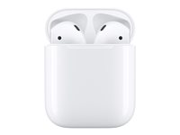 Apple AirPods - Véritables écouteurs sans fil avec micro - embout auriculaire - Bluetooth - pour 10.5-inch iPad Pro; 12.9-inch iPad Pro; 9.7-inch iPad (5th generation); 9.7-inch iPad Pro; iPad Air; iPad Air 2; iPad mini 2; 3; 4; iPhone 5, 5c, 5s, 6, 6 Plus, 6s, 6s Plus, 7, 7 Plus, 8, 8 Plus, SE, X; iPod touch (6G); TV 4K; Watch MMEF2ZM/A