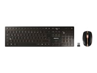 CHERRY DW 9000 SLIM - Ensemble clavier et souris - sans fil - 2.4 GHz, Bluetooth 4.0 - R.-U. - noir, bronze JD-9000GB-2