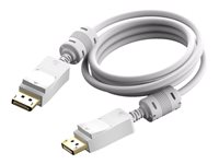 VISION Professional installation-grade DisplayPort cable - version 1.2 4K - ferrite cores - gold connectors - supports 1 mbps bidirectional aux channel and hotplug - DP (M) to DP (M) - outer diameter 7.3 mm - 26 AWG - 10 m - white TC 10MDP