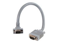 C2G Premium SXGA 90° Down Angled - Câble VGA - HD-15 (VGA) (M) pour HD-15 (VGA) (M) - 50 cm - connecteur à 90° 81062