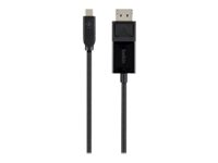 Belkin - Câble DisplayPort - 24 pin USB-C (M) pour DisplayPort (M) - 1.8 m - support 4K - noir B2B103-06-BLK