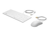 HP - Healthcare - ensemble clavier et souris - avec molette de défilement - USB - pour EliteDesk 800 G5; ProDesk 600 G5; ProOne 400 G5, 440 G5, 600 G5; Workstation Z1 G5 1VD81AA