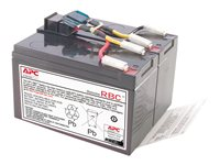 Cartouche de batterie de rechange APC #48 - Batterie d'onduleur - 1 x batterie - Acide de plomb - pour P/N: SMT750, SMT750C, SMT750I, SMT750TW, SMT750US, SUA750ICH, SUA750ICH-45, SUA750-TW RBC48