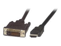 MCL Samar - Câble vidéo - liaison double - HDMI / DVI - HDMI (M) pour DVI-D (M) - 2 m MC381-2M