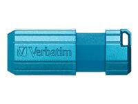 Verbatim PinStripe USB Drive - Clé USB - 32 Go - USB 2.0 - bleu des Caraïbes 49057