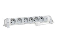 C2G Multi-Outlet Extension for Comfort - Coupe-circuit - CA 230 V - 3500 Watt - entrée : alimentation - connecteurs de sortie : 6 (3 pôles (France/Belgique)) - 3 m - blanc 80820