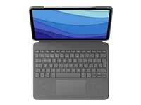 Logitech Combo Touch - Clavier et étui - avec trackpad - rétroéclairé - Apple Smart connector - QWERTY - International US - gris oxford - pour Apple 12.9-inch iPad Pro (5ème génération) 920-010257