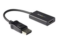 StarTech.com Adaptateur DisplayPort vers HDMI 4K 60 Hz avec HDR - Convertisseur DP 1.4 vers HDMI 2.0b - Noir - DP2HD4K60H - Adaptateur vidéo - DisplayPort mâle verrouillé pour HDMI femelle - 25.16 cm - blindé - noir - support 4K - pour P/N: ST121HD20FXA, SV231DHU34K6, SV231HU34K6, SV431HU34K6 DP2HD4K60H