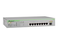 Allied Telesis AT GS900/8PS - Commutateur - non géré - 8 x 10/100/1000 + 1 x SFP - Ordinateur de bureau, Montable sur rack - PoE AT-GS900/8PS-50