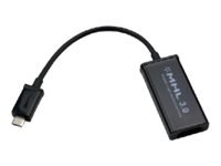 MCL Samar CG3-296C - Adaptateur audio/vidéo - HDMI, Micro-USB de type B (alimentation uniquement) femelle pour Micro-USB de type B mâle - 13 cm - support 4K CG3-296C