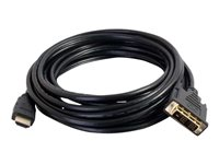 C2G 1m HDMI to DVI Adapter Cable - DVI-D Digital Video Cable - Câble adaptateur - liaison simple - DVI-D mâle pour HDMI mâle - 1 m - double blindage - noir 82029