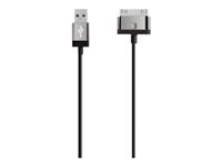 Belkin MIXIT ChargeSync Cable - Câble de chargement / de données - USB (M) pour Apple Dock (M) - 2 m - noir - pour Apple iPad/iPhone/iPod (Apple Dock) F8J041CW2M-BLK