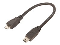 Urban Factory Cable Mini USB Male to Micro USB - 15cm Black (retail packaging) - Adaptateur USB - mini USB type B (M) pour Micro-USB de type B (M) - 15 cm - noir CAB18UF