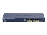 NETGEAR GS716TPP - 16-port Gigabit Ethernet High-Power PoE+ Smart Managed Pro Switch with 2 SFP Ports and Cloud Management - Commutateur - intelligent - 16 x 10/100/1000 (PoE+) + 2 x 1000 Base-X SFP (liaison montante) - Montable sur rack - PoE+ (300 W) GS716TPP-100EUS
