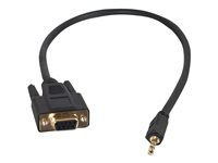 C2G Velocity DB9 Female to 3.5mm Male Adapter Cable - Câble série - mini jack stéréo (M) pour DB-9 (F) - 50 cm - moulé, vis moletées - noir 87188