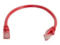 C2G Cat6 Booted Unshielded (UTP) Network Patch Cable - Cordon de raccordement - RJ-45 (M) pour RJ-45 (M) - 50 cm - UTP - CAT 6 - moulé, sans crochet, bloqué - rouge 83445