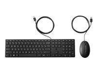 HP Desktop 320MK - Ensemble clavier et souris - USB - QWERTY - Anglais - pour HP 34; Elite Mobile Thin Client mt645 G7; EliteBook 830 G6 9SR36ET#ABB